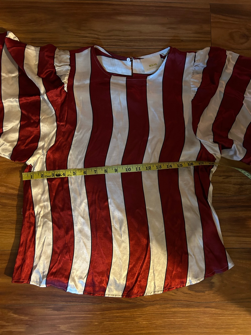 Maeve Maria striped blouse with balloon sleeves. Sz. 4 - Picture 8 of 13